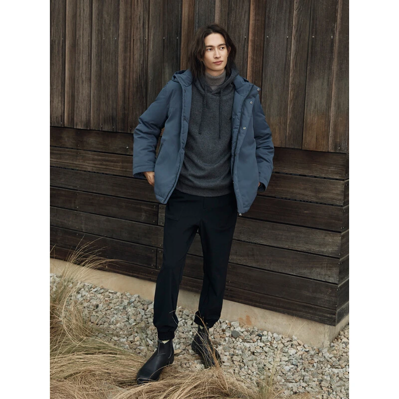 BEANPOLE滨波 春秋新男士黑色通勤修身高弹舒适休闲裤BC3821Z81