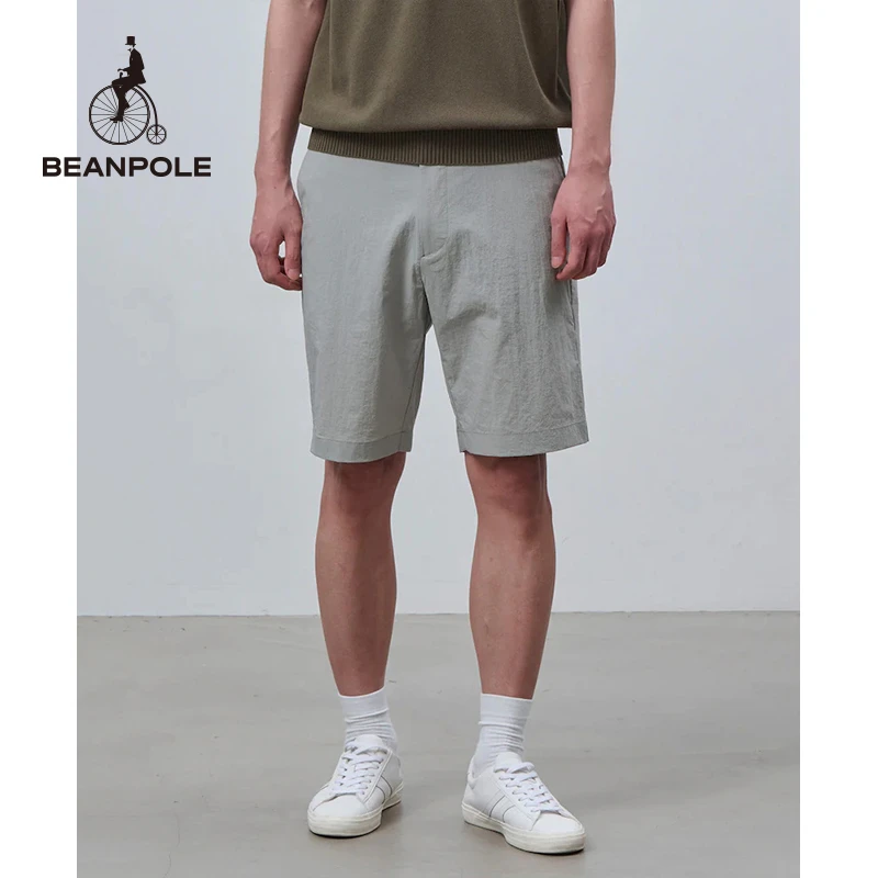 BEANPOLE滨波 24春夏新男士简约休闲藏青色轻量化纤短裤BC4425C64