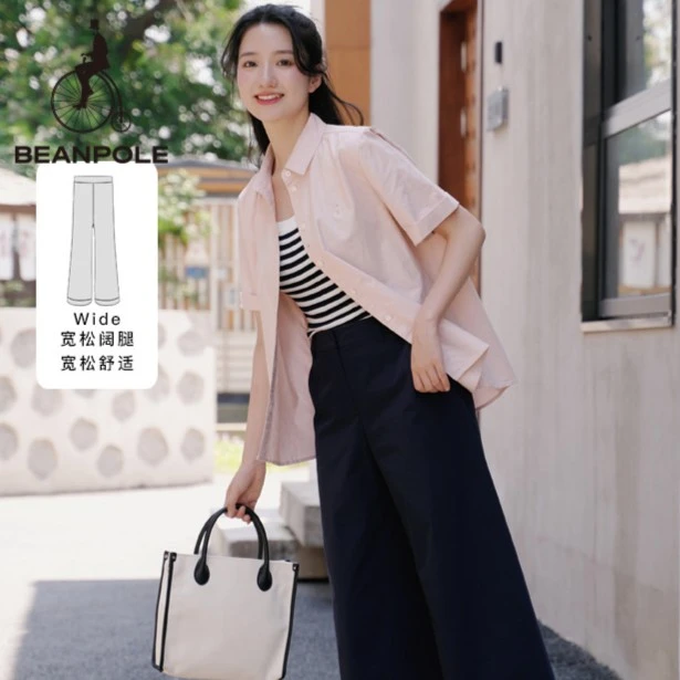 BEANPOLE滨波 23夏季新女士休闲通勤宽松显瘦舒适阔腿裤BF3421C04