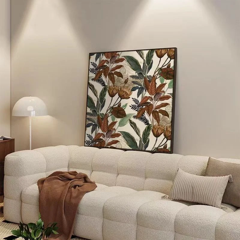 岩板画菩提中古风客厅沙发背景墙走廊玄关墙壁装饰画8080