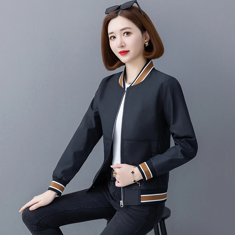 业琪春秋款百搭棒球服休闲外套潮衣小香风新款外衣