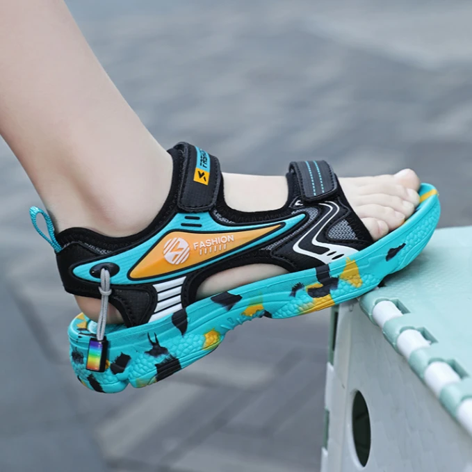 男童凉鞋中大童夏季新款透气儿童鞋防滑软底小学生男孩运动沙滩鞋