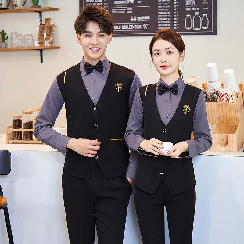 酒店餐饮工作服套装西餐厅会所前台服务员酒吧ktv工装秋冬女长袖