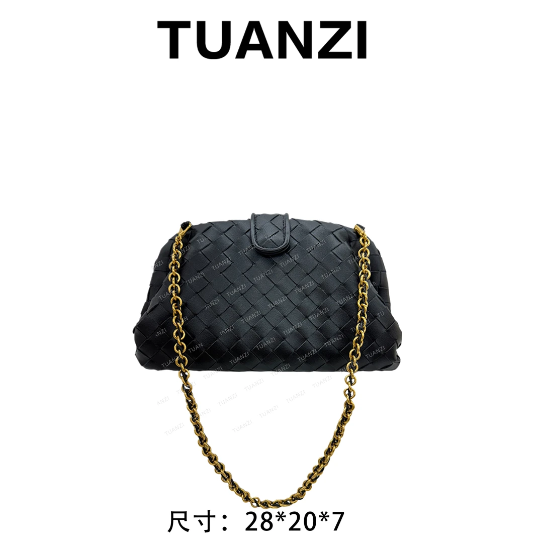 【高端玩家】秋冬新款女士轻奢时尚腋下女包 J-6387-黑色