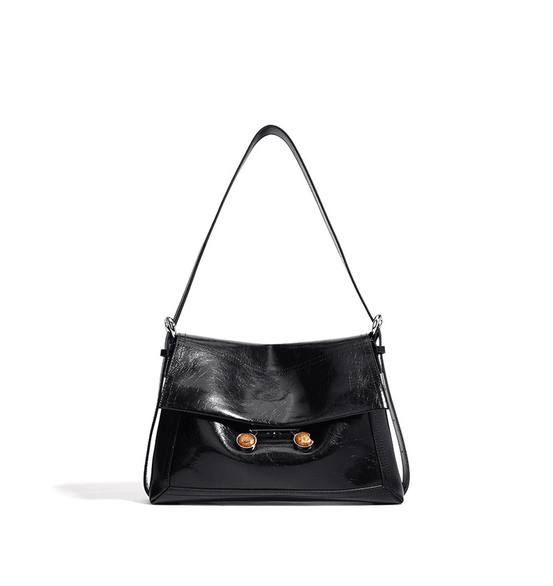 【高端玩家】ZG-F9824-黑色 新款休闲百搭经典腋下斜跨女包