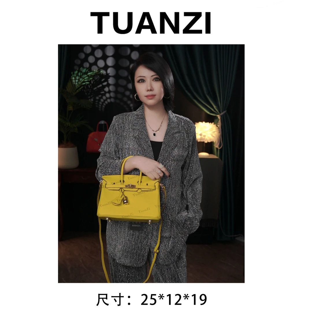 【高端玩家】中古经典铂25尺寸头层Togo皮女包XKY-3982-柠檬黄