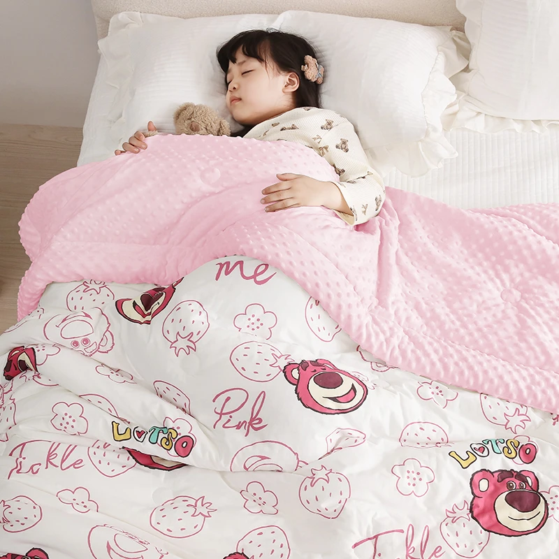 【上海乐园正品】5A母婴级秋冬被四季大豆被豆豆绒针织可机洗幼儿园