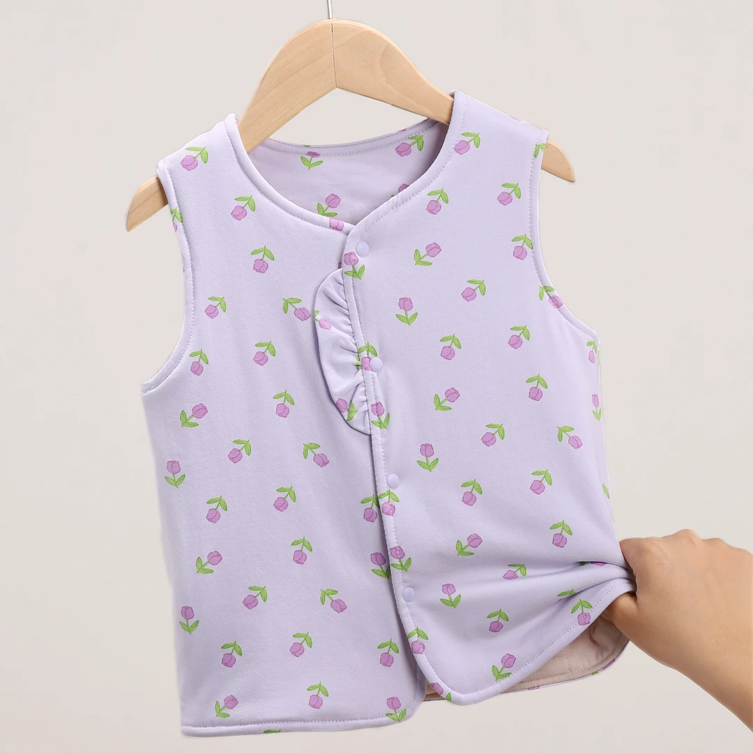 女童马甲秋冬季婴儿宝宝保暖外穿儿童小女孩洋气夹棉背心 5747