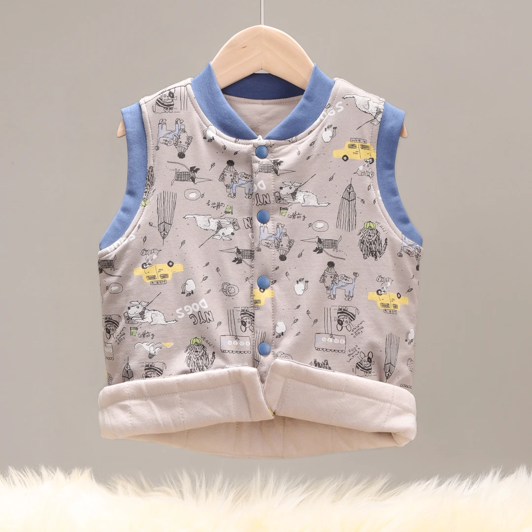 儿童马甲秋冬内穿夹棉背心女童棉加厚男童保暖冬装坎肩 7190/7191