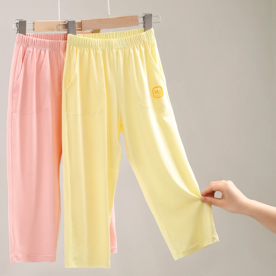 儿童长裤春秋款男孩运动裤男童裤子夏季薄款女孩大童莫代尔 s013b