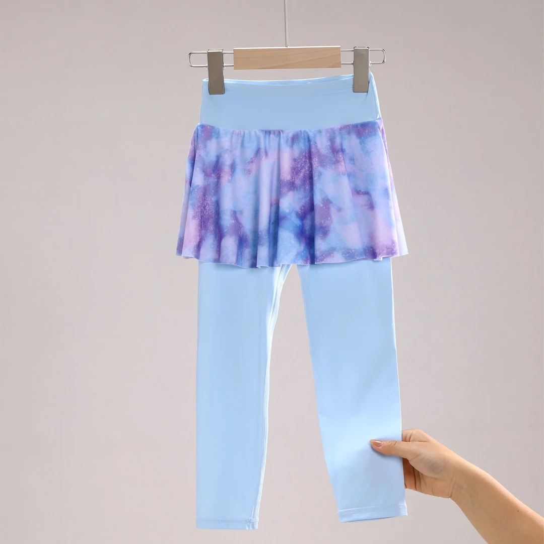新品 DDM-N 23198 小凉风女童假两件打底裤