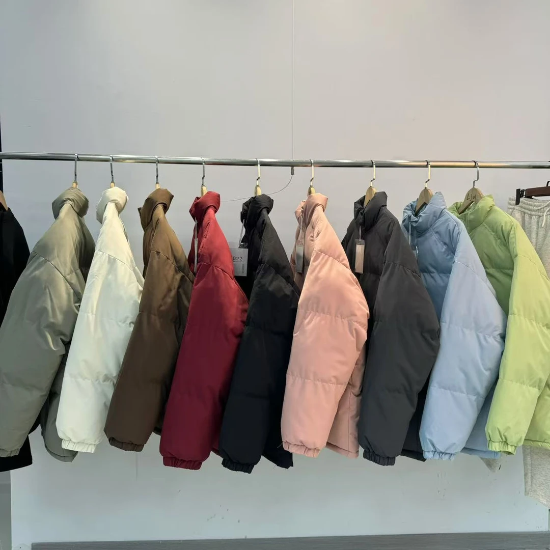 HM24549 冬季加厚休闲立领百搭纯色高街棉衣棉服