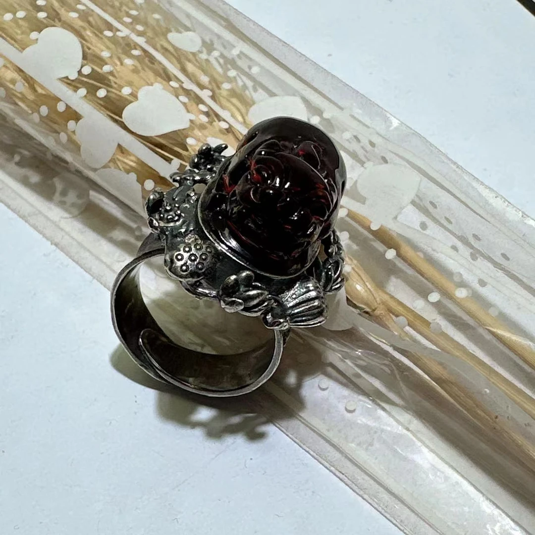 925银戒指 （老银工厂七店）Z18 精品貔貅戒指