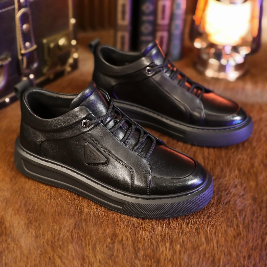 帕达索秋冬男鞋透气舒适真皮休闲鞋套脚一脚蹬四季可穿221059-KCB