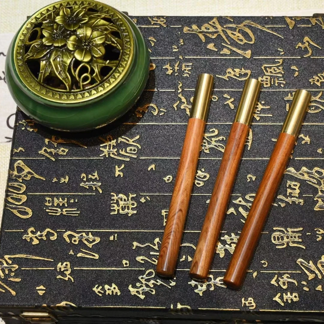 【三支装5.1元包邮】缅甸花梨木签字笔纹路轻奢质感实木笔