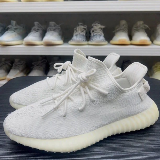 【中古二手】46.5码椰子350纯白冰淇淋 有原盒 全新价3099 休闲鞋
