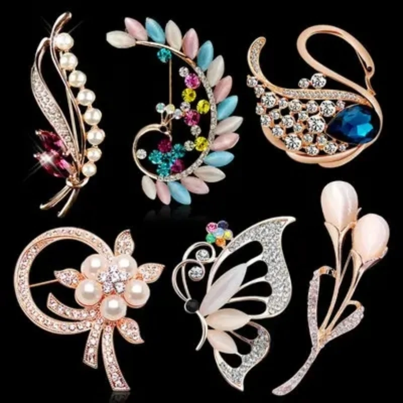 合金胸针 中古首饰工艺品气质轻奢百搭简约设计感小众饰品时尚