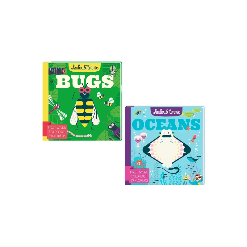 筑桥露露&塔米 昆虫海洋两本认知纸板套装