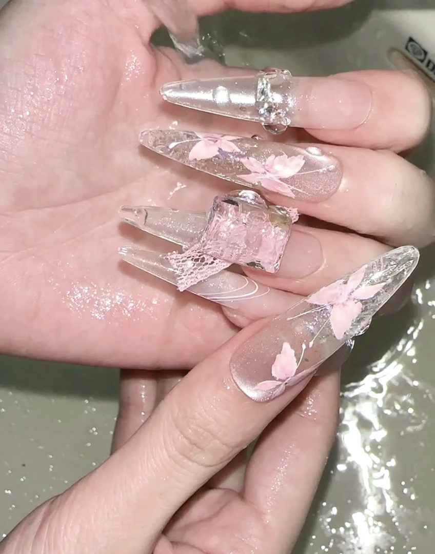 【粉雾笙歌】纯手工穿戴甲-224