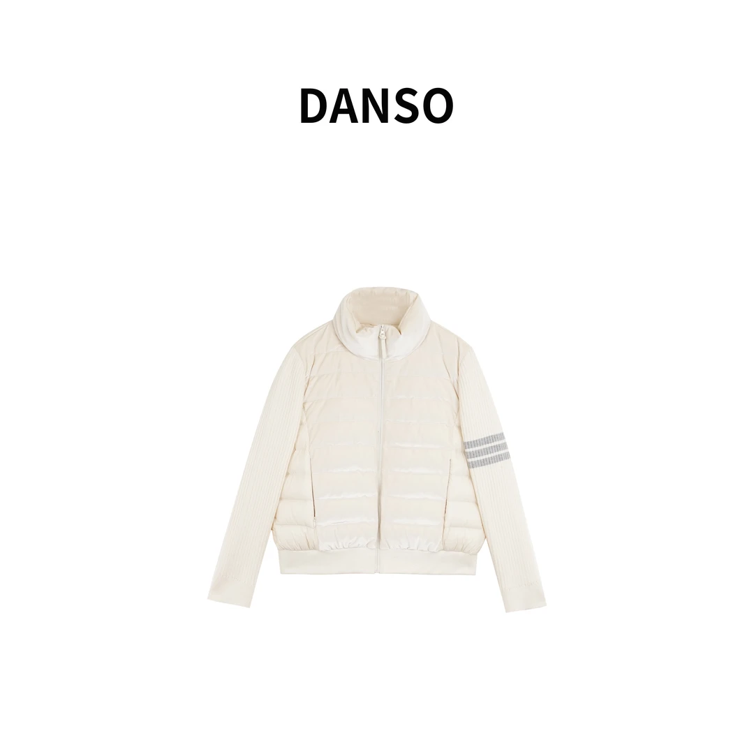 DANSO 【珍珠白鹅】玉美华短款时尚休闲女士简约轻薄冬季羽绒YY0144