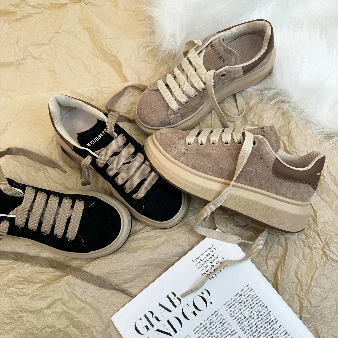 2024新款鞋鞋轻便舒适女潮鞋厚底增高显脚休闲鞋板鞋女鞋