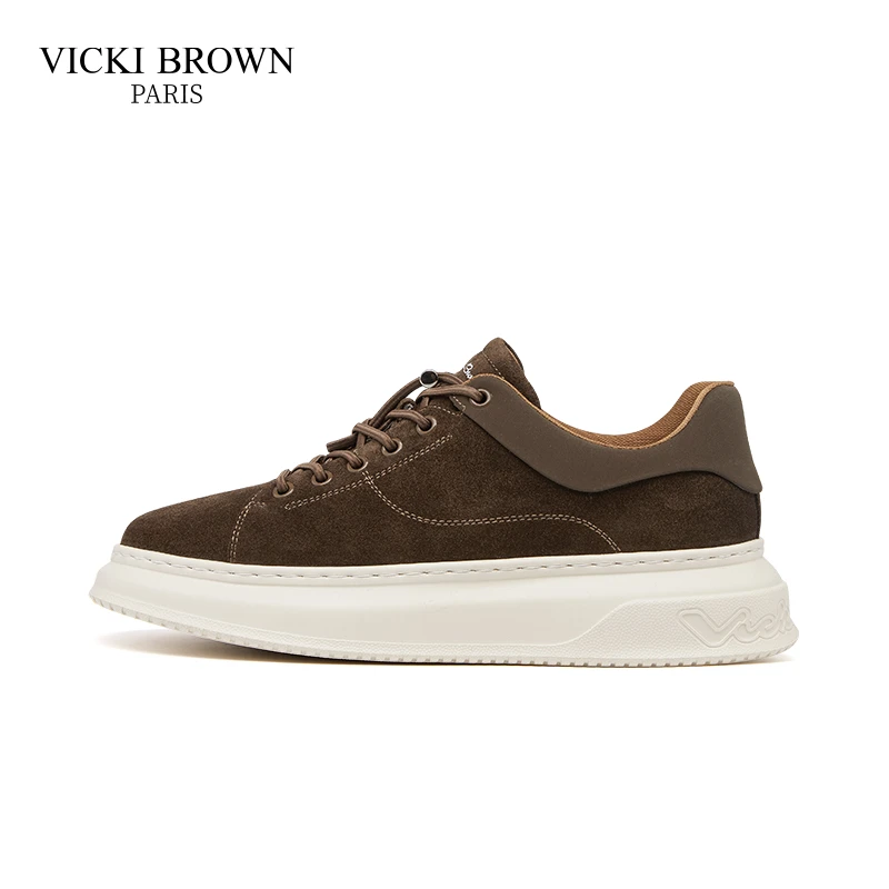 VICKI BROWN秋冬男士舒适时尚休闲男鞋百搭透气低帮潮流厚底秋季