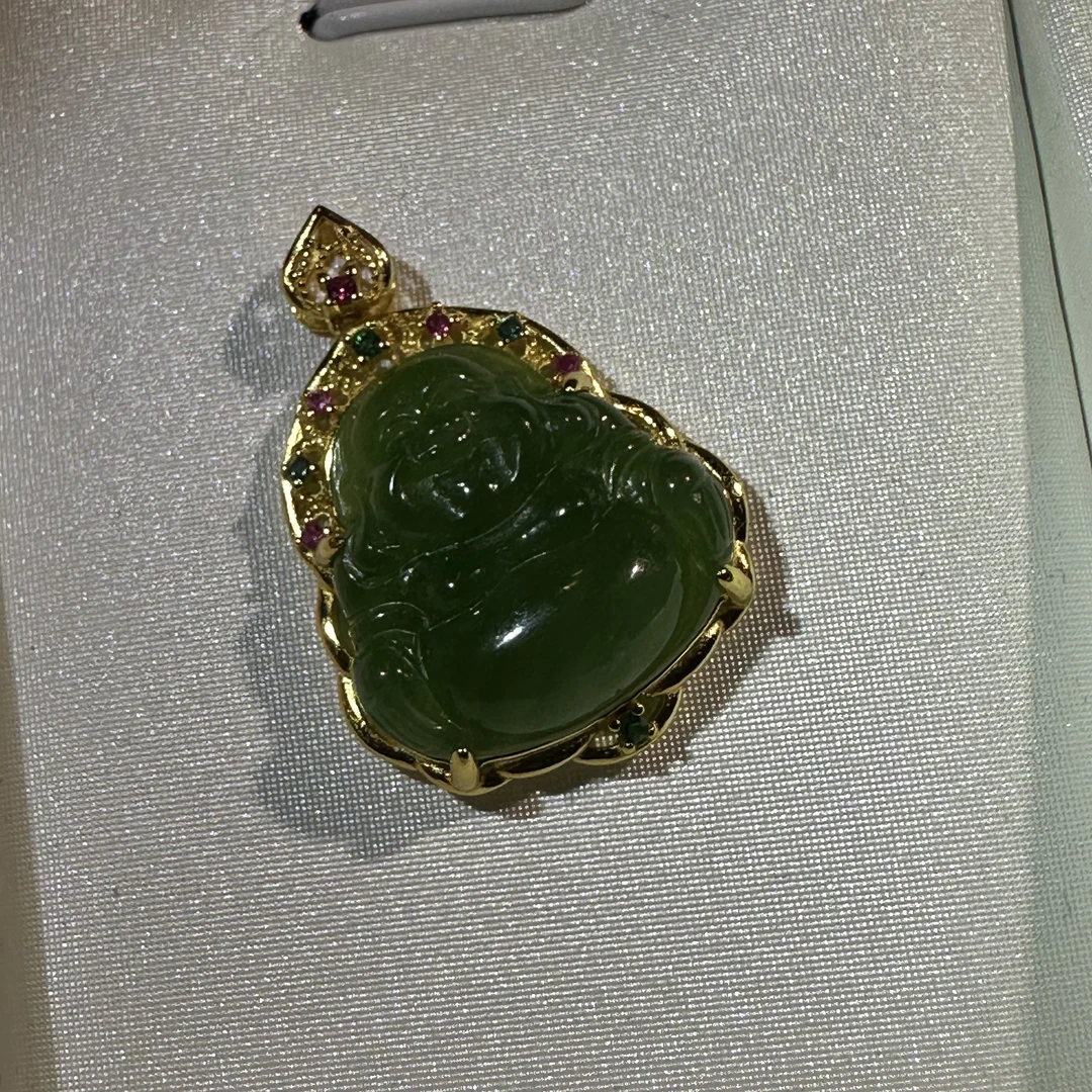 【丫丫】S925和田玉佛公吊坠(多样性发一）