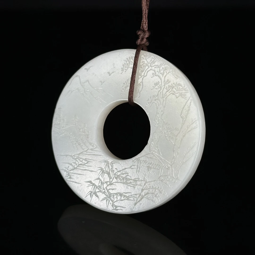 清和田玉通景山水纹环佩  CX161106015*【国营徐州】