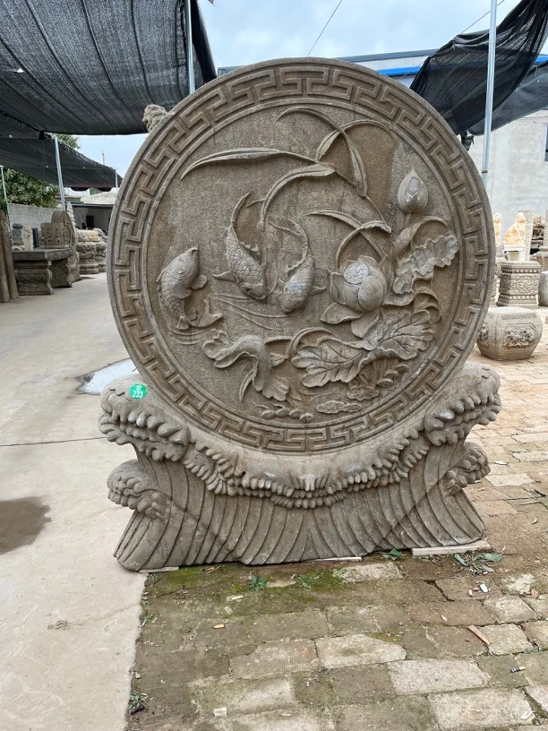 一石整雕的大屏风，不包邮