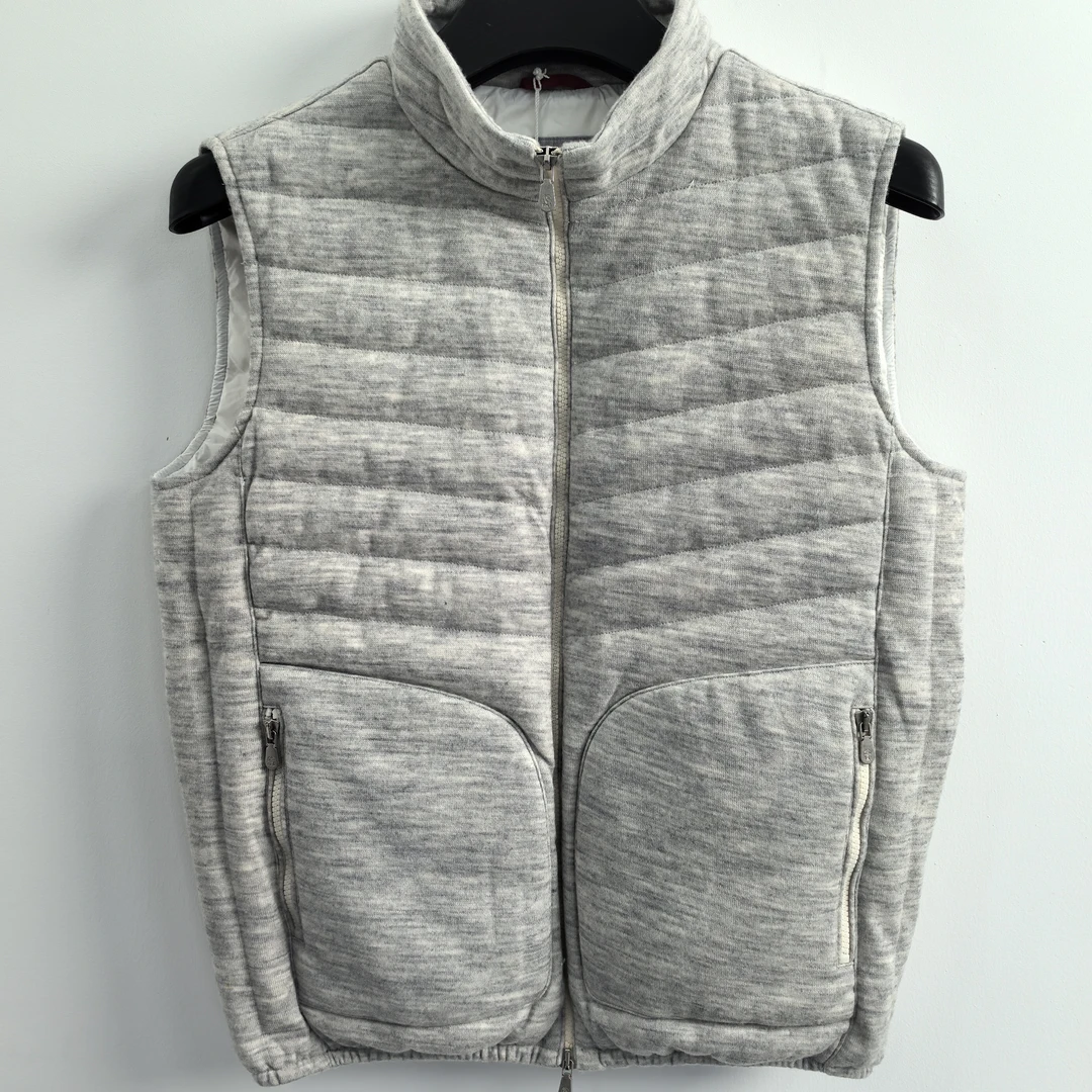 男士秋冬轻薄款羊毛羊绒混纺立领时尚舒适马甲