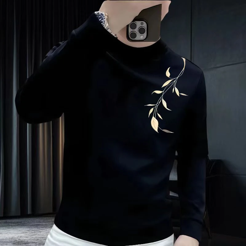 个性潮流重磅圆领卫衣痞帅街头宽松休闲秋季印花时尚男士潮流卫衣