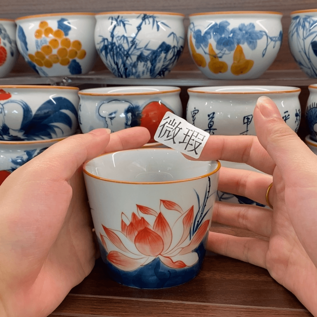 釉下老陶泥手工绘制