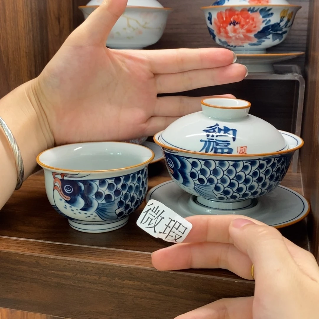 釉下老陶泥手工绘制