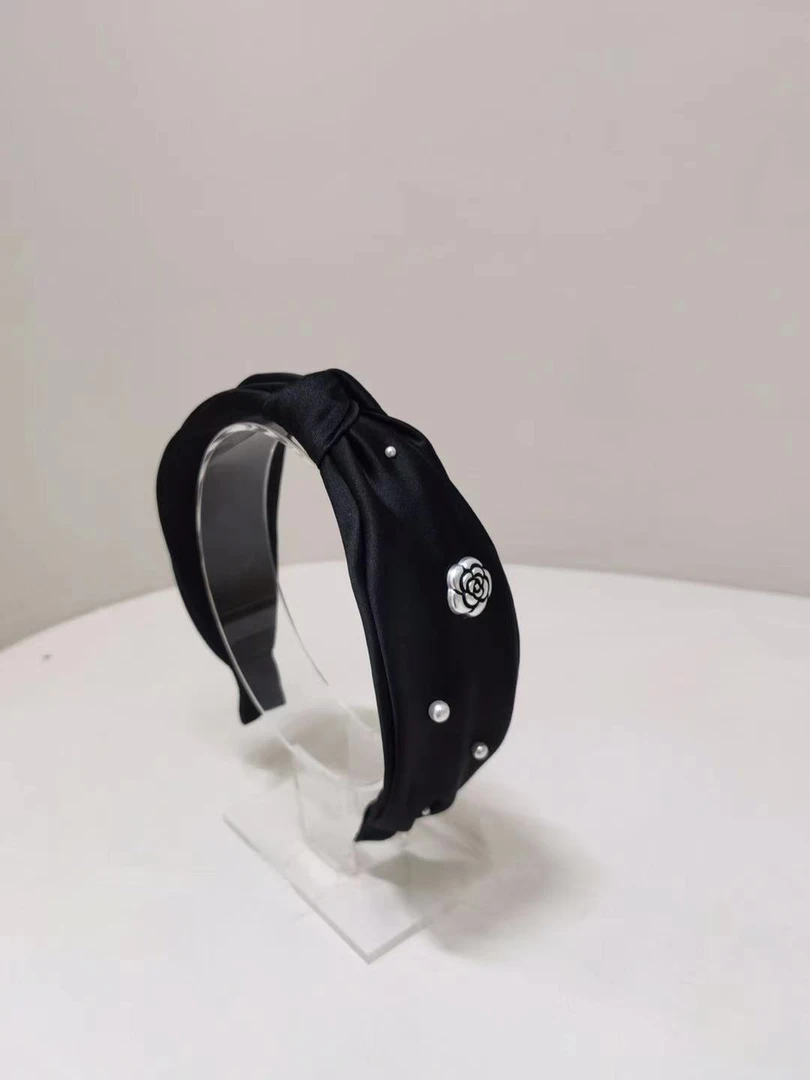帽之都设计师款白茶花系列高级感重工珍珠发箍