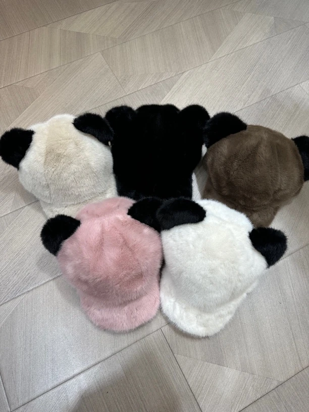 帽之都毛绒绒耳朵加厚冬季氛围保暖帽