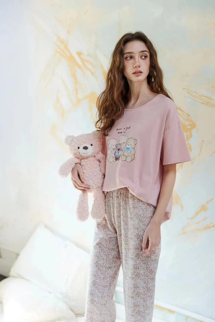 帽之都新款小熊睡衣套装3429