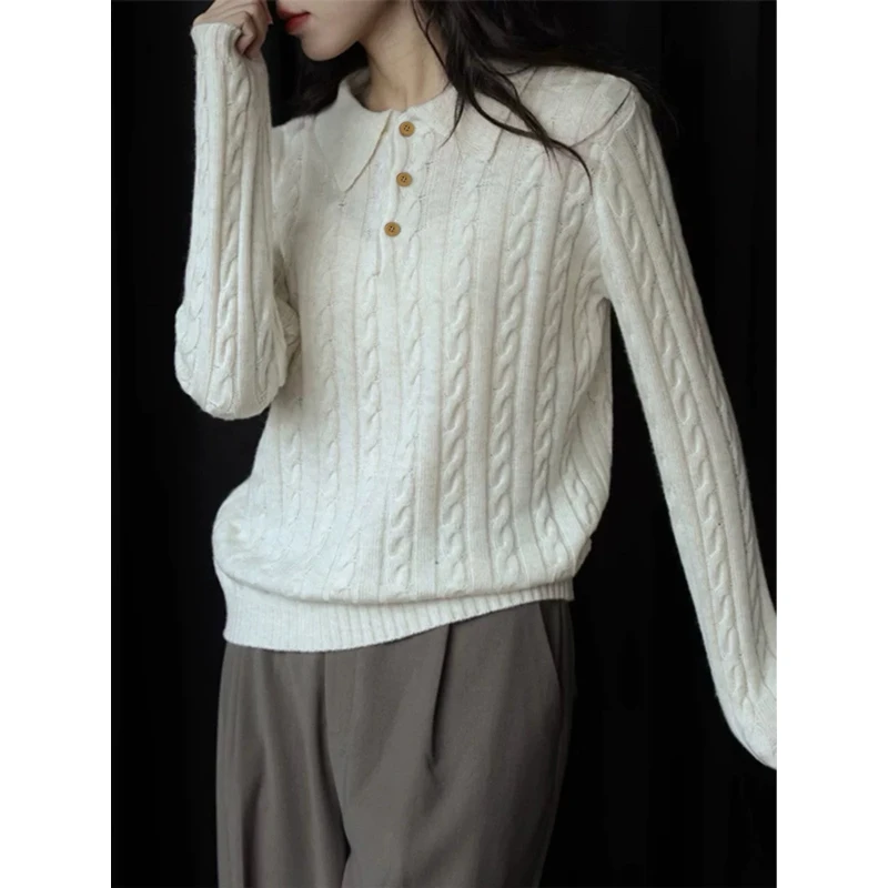 【红姐福利】羊毛法式麻花减龄高级感气质毛衣（衣长56）