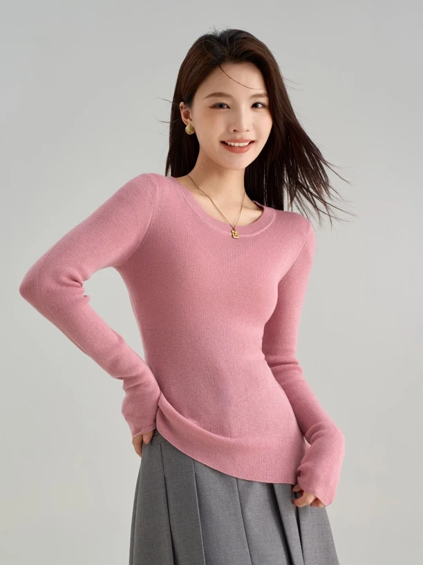 【清仓福利】羊 毛 16色亲肤舒适发热圆领显瘦打底衫长袖（衣长60）