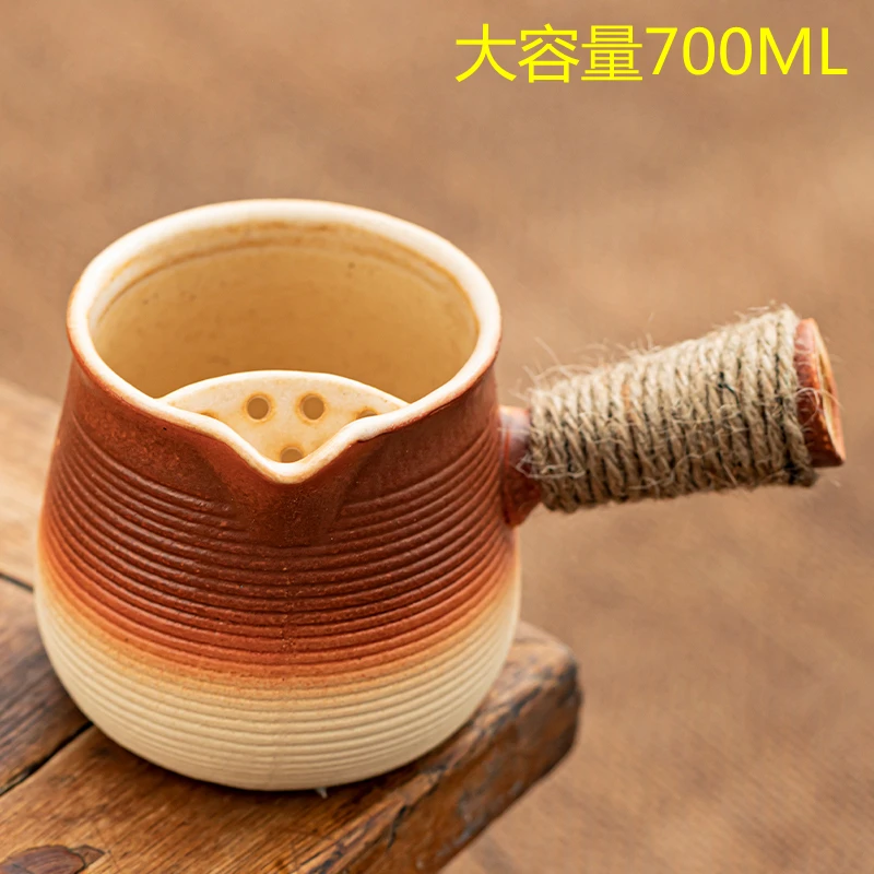围炉煮茶烤奶茶壶日式耐高温侧把壶家用户外大号容量白泥罐罐茶壶