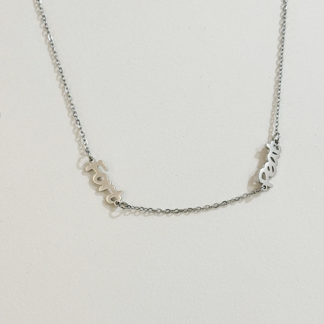 钛钢项链 【福桃】慕ter原创fortpeat名字项链手链脚链