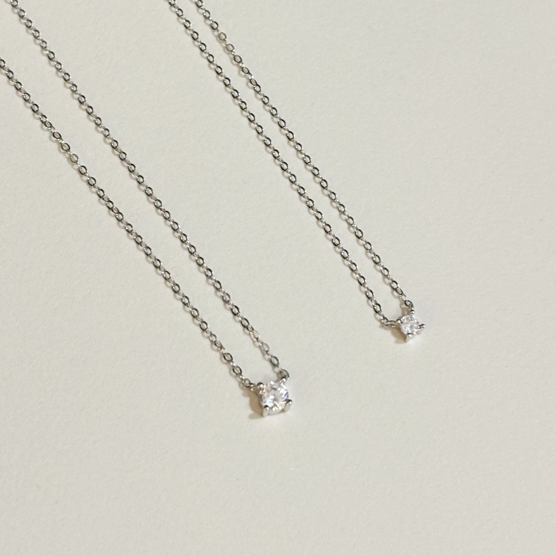 坠链均925银合成锆石 【糖一】烤糖同款项链