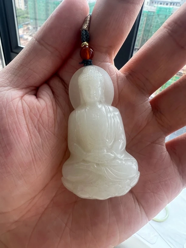 和田玉吊坠佛手工时尚