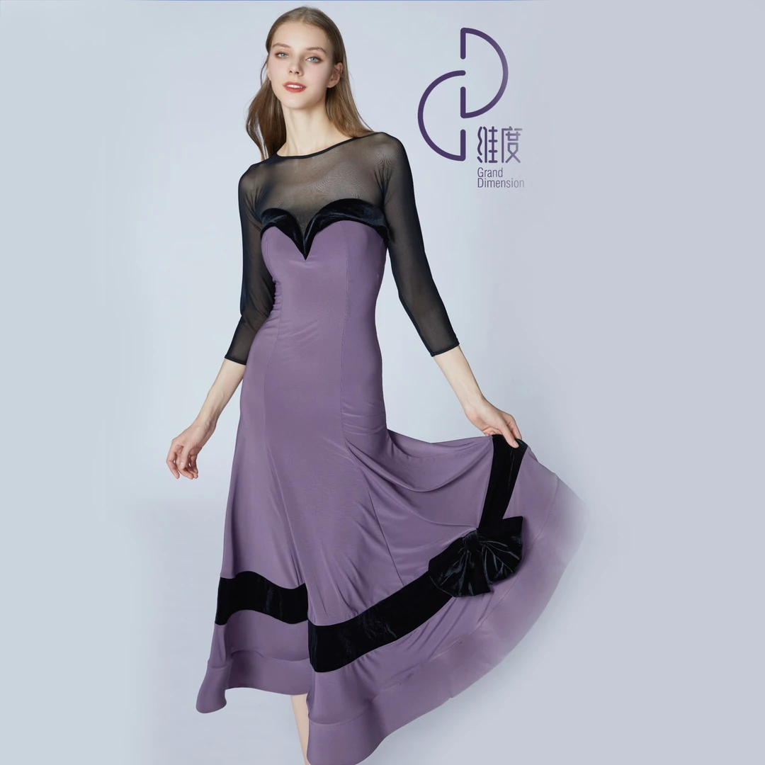 【维度舞服】L48新款连衣裙摩登蹈服拉丁舞女式华尔兹溯源好物