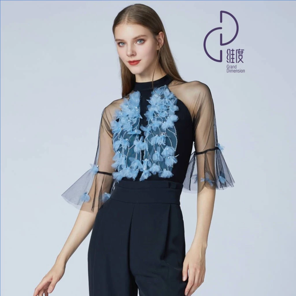 【维度舞服】Y370原创设计女士上衣摩登舞拉丁舞练习服溯源好物