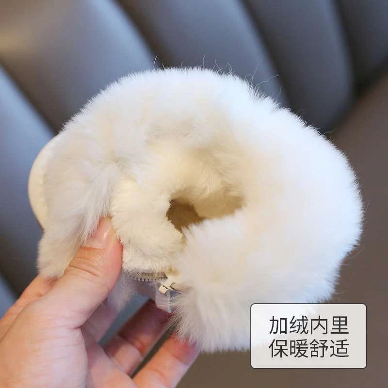 女童雪地靴2024冬季新款时尚亮片中大童防滑加厚毛毛保暖棉靴冬鞋