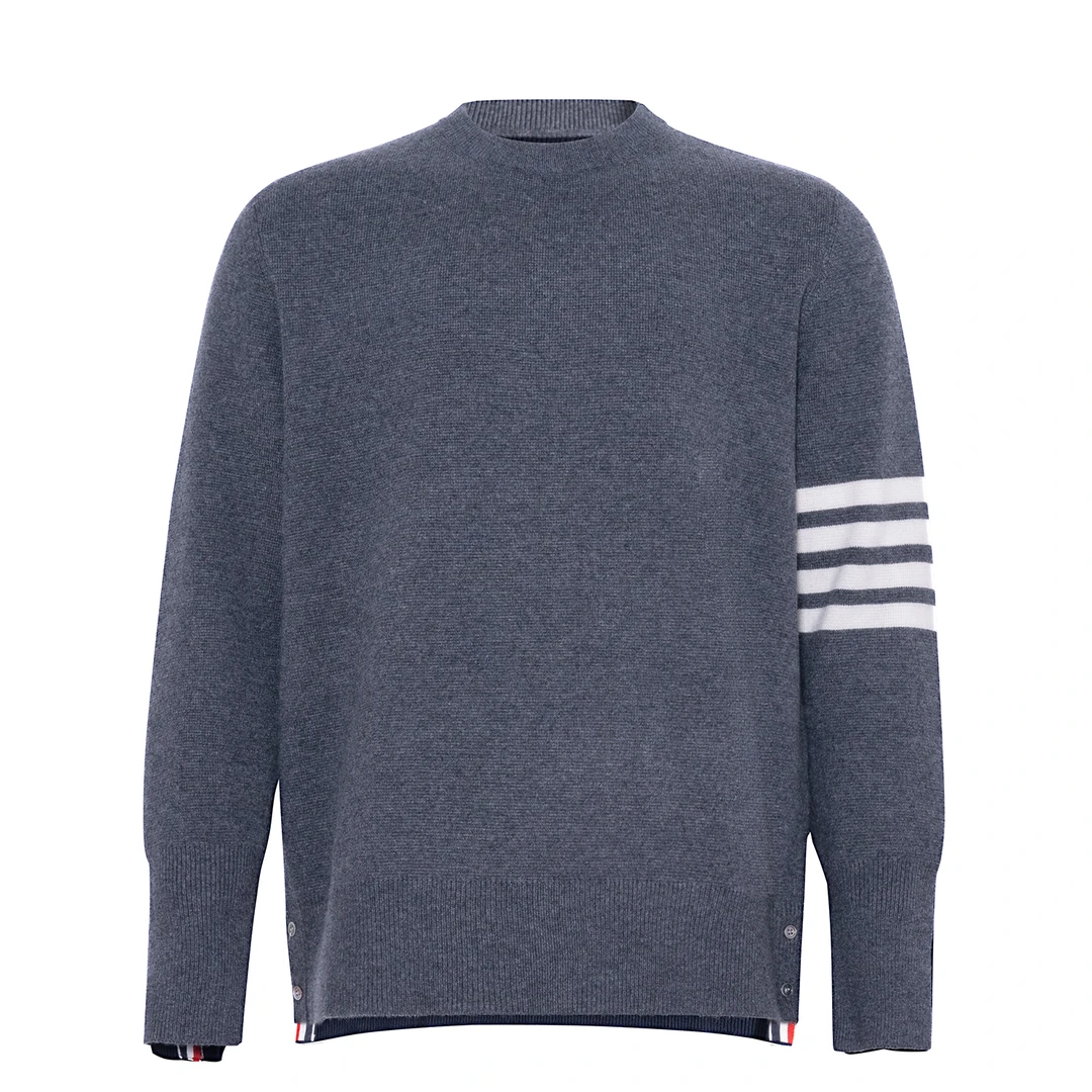 冬季新款毛衣男女同款拼接撞色高奢休闲羊毛衫百搭宽松保暖上衣男