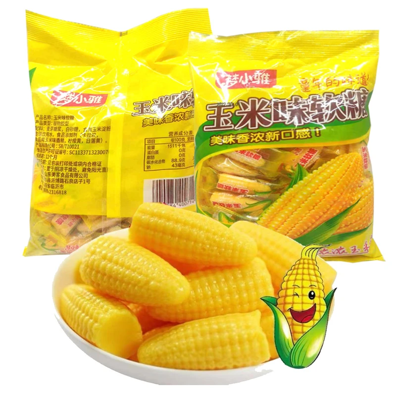 玉米软糖水果橡皮糖qq软糖果零食喜糖婚庆80后怀旧食品批发爆浆
