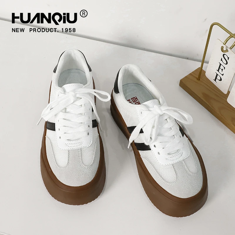 环球小众阿甘休闲板鞋女2025秋新款网面透气百搭软底运动德训鞋子