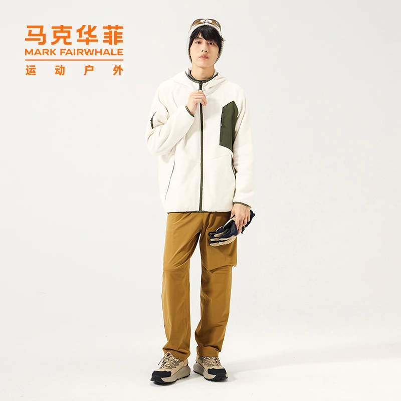 马克华菲2023年摇粒绒外套春秋新款情侣时尚休闲百搭运动抓绒衣