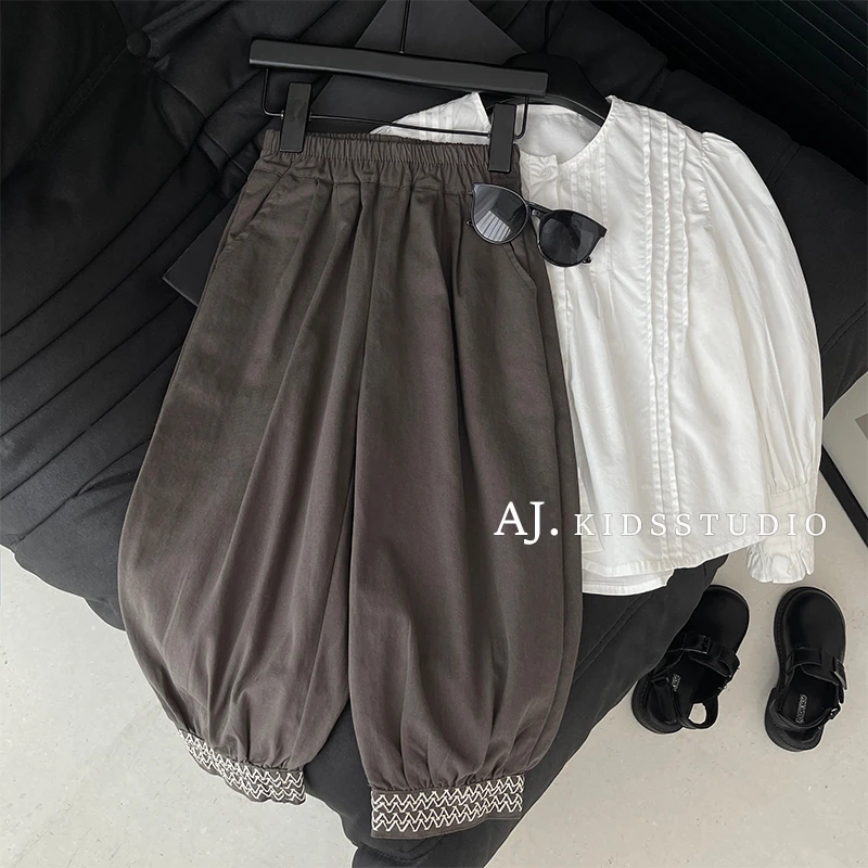 【现货】阿卷2025春秋儿童裤子时尚休闲裤简约洋气日常裤子MPG5111